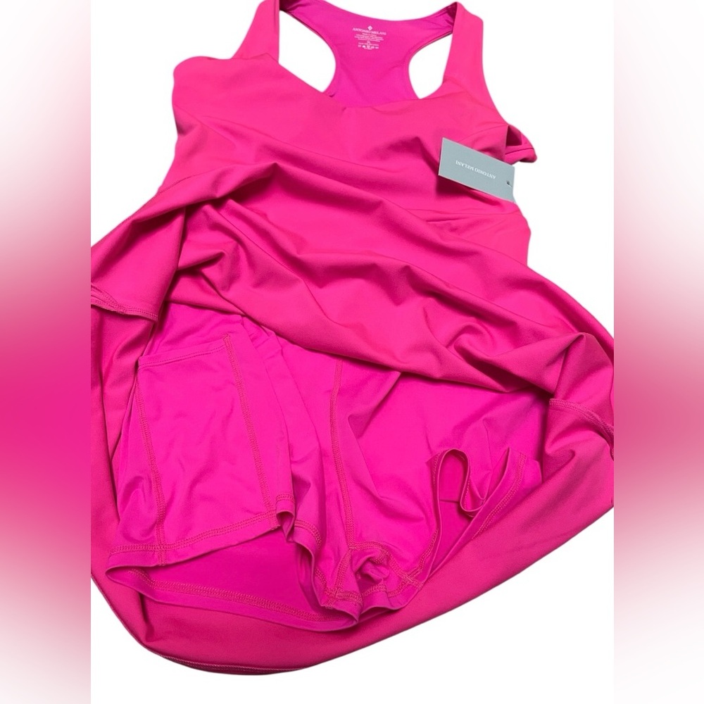 Antonio Melani Courtside Athletic Tennis Dress Bright Pink XL NWT - Picture 11 of 11